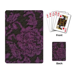 Purple Black Red Fabric Textile Playing Card by Sapixe