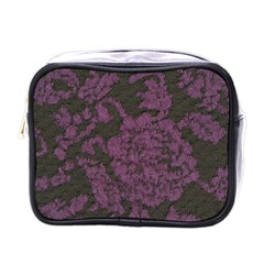 Purple Black Red Fabric Textile Mini Toiletries Bags by Sapixe