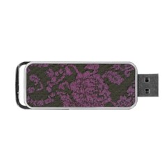 Purple Black Red Fabric Textile Portable Usb Flash (two Sides) by Sapixe