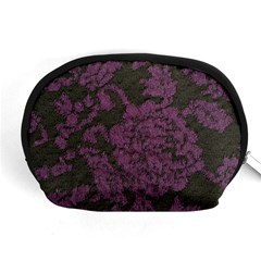 Purple Black Red Fabric Textile Accessory Pouches (medium)  by Sapixe