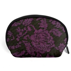 Purple Black Red Fabric Textile Accessory Pouches (large)  by Sapixe