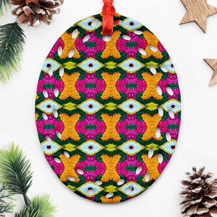 ARTWORK BY PATRICK-COLORFUL-2-3 Ornament (Oval Filigree)