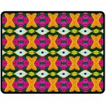 ARTWORK BY PATRICK-COLORFUL-2-3 Double Sided Fleece Blanket (Medium)  58.8 x47.4  Blanket Front