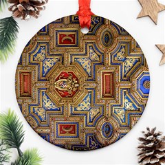 Church Ceiling Box Ceiling Painted Round Ornament (two Sides) by Sapixe