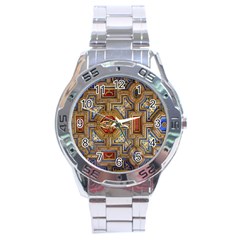 Church Ceiling Box Ceiling Painted Stainless Steel Analogue Watch by Sapixe