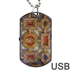 Church Ceiling Box Ceiling Painted Dog Tag Usb Flash (one Side) by Sapixe