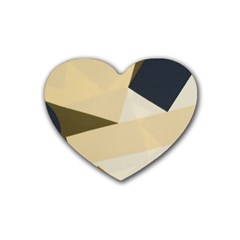 Fabric Textile Texture Abstract Heart Coaster (4 Pack)  by Sapixe