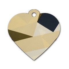 Fabric Textile Texture Abstract Dog Tag Heart (one Side) by Sapixe