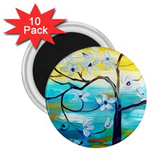 Oil Painting Tree Flower 2 25  Magnets (10 Pack)  by Sapixe