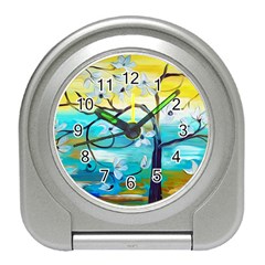 Oil Painting Tree Flower Travel Alarm Clocks by Sapixe