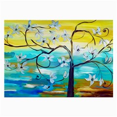 Oil Painting Tree Flower Large Glasses Cloth (2-side) by Sapixe