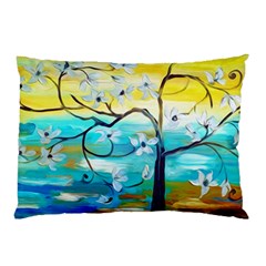 Oil Painting Tree Flower Pillow Case by Sapixe