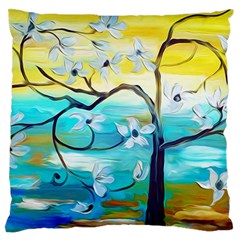 Oil Painting Tree Flower Standard Flano Cushion Case (two Sides) by Sapixe