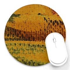 Fabric Textile Texture Abstract Round Mousepads by Sapixe