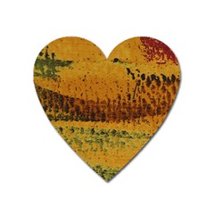 Fabric Textile Texture Abstract Heart Magnet