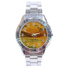 Fabric Textile Texture Abstract Stainless Steel Analogue Watch by Sapixe