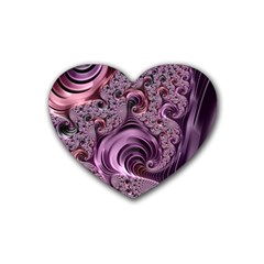 Abstract Art Fractal Art Fractal Heart Coaster (4 Pack)  by Sapixe