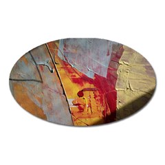 Painting Macro Color Oil Paint Oval Magnet by Sapixe