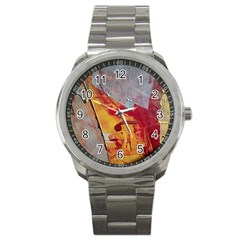 Painting Macro Color Oil Paint Sport Metal Watch by Sapixe