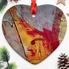 Painting Macro Color Oil Paint Heart Ornament (two Sides) by Sapixe