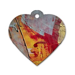 Painting Macro Color Oil Paint Dog Tag Heart (one Side) by Sapixe