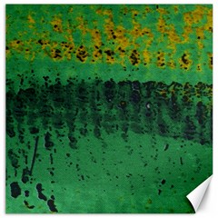 Green Fabric Textile Macro Detail Canvas 16  X 16   by Sapixe