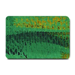 Green Fabric Textile Macro Detail Small Doormat  by Sapixe