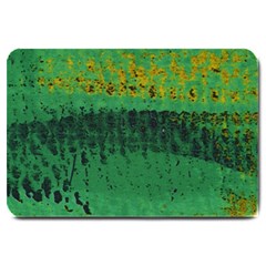 Green Fabric Textile Macro Detail Large Doormat  by Sapixe