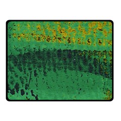 Green Fabric Textile Macro Detail Double Sided Fleece Blanket (small)  by Sapixe