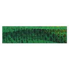 Green Fabric Textile Macro Detail Satin Scarf (oblong) by Sapixe