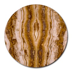 Marble Wall Surface Pattern Round Mousepads by Sapixe