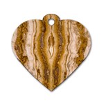 Marble Wall Surface Pattern Dog Tag Heart (Two Sides) Back