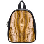 Marble Wall Surface Pattern School Bag (Small) Front