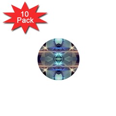 Abstract Glow Kaleidoscopic Light 1  Mini Buttons (10 pack) 