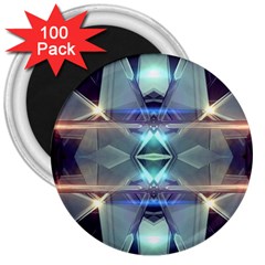 Abstract Glow Kaleidoscopic Light 3  Magnets (100 pack)