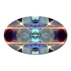 Abstract Glow Kaleidoscopic Light Oval Magnet by Sapixe