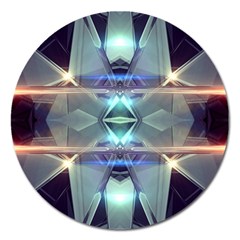 Abstract Glow Kaleidoscopic Light Magnet 5  (round) by Sapixe