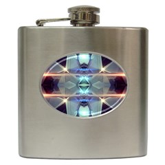 Abstract Glow Kaleidoscopic Light Hip Flask (6 Oz) by Sapixe