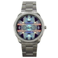 Abstract Glow Kaleidoscopic Light Sport Metal Watch