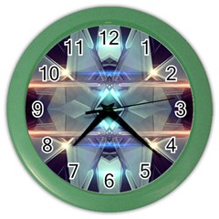 Abstract Glow Kaleidoscopic Light Color Wall Clocks by Sapixe