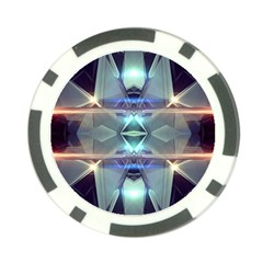 Abstract Glow Kaleidoscopic Light Poker Chip Card Guard (10 pack)