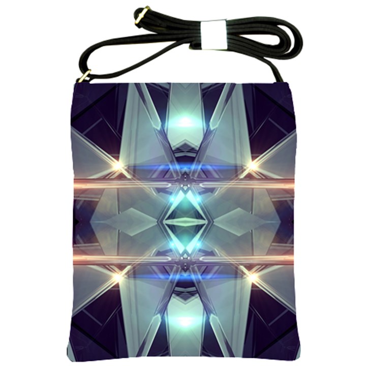 Abstract Glow Kaleidoscopic Light Shoulder Sling Bags