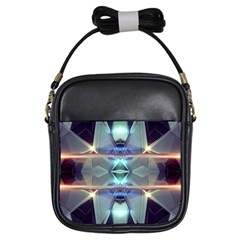 Abstract Glow Kaleidoscopic Light Girls Sling Bags