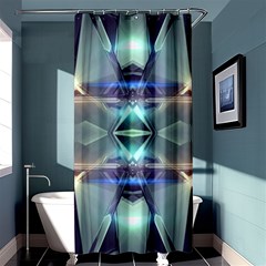 Abstract Glow Kaleidoscopic Light Shower Curtain 36  x 72  (Stall) 