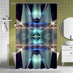 Abstract Glow Kaleidoscopic Light Shower Curtain 48  x 72  (Small) 