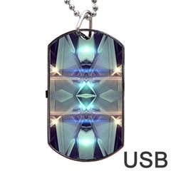 Abstract Glow Kaleidoscopic Light Dog Tag USB Flash (One Side)