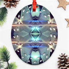 Abstract Glow Kaleidoscopic Light Ornament (Oval Filigree)