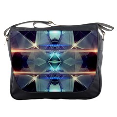 Abstract Glow Kaleidoscopic Light Messenger Bags by Sapixe