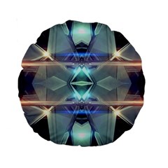 Abstract Glow Kaleidoscopic Light Standard 15  Premium Round Cushions