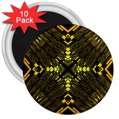 Abstract Glow Kaleidoscopic Light 3  Magnets (10 Pack)  by Sapixe